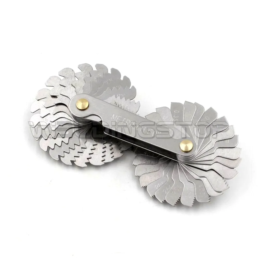 

Screw Gauge set Thread Pitch GAGE 52 blades 60degree metric 55degree witworth Lock device