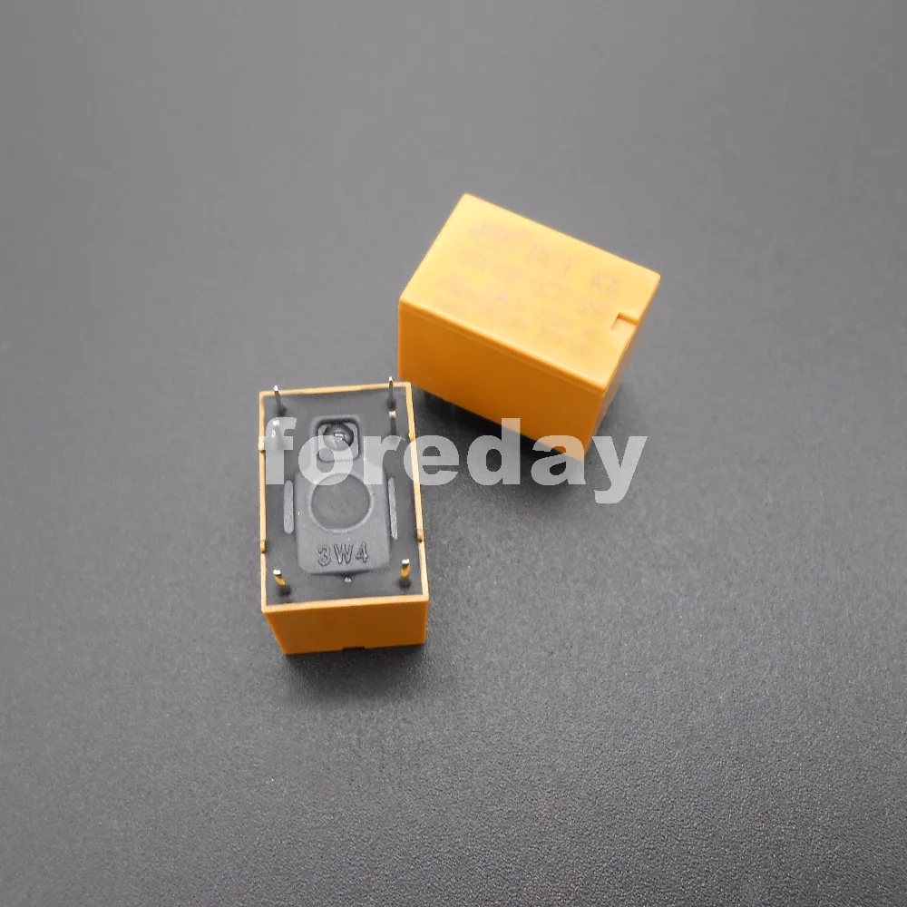 100PCS NEW Yellow Volt Power Relay 6 PINS HUI KE HK4100F-DC3V-SHG HK4100F-DC 3 5 9 12 V-SHG 3V-12V DC 3V 5V 9V 12V * FD396-400