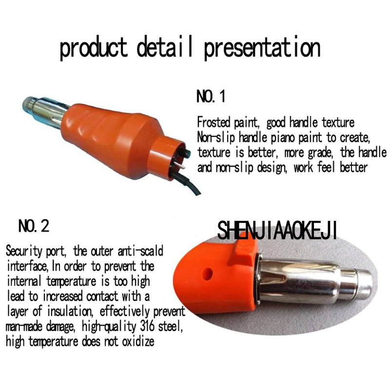 Pistola de soldadura de aire caliente THRF1600W, membrana impermeabilizante de PVC, soplete de soldadura de plástico, pistola de fusión en caliente, 220V, 1600W