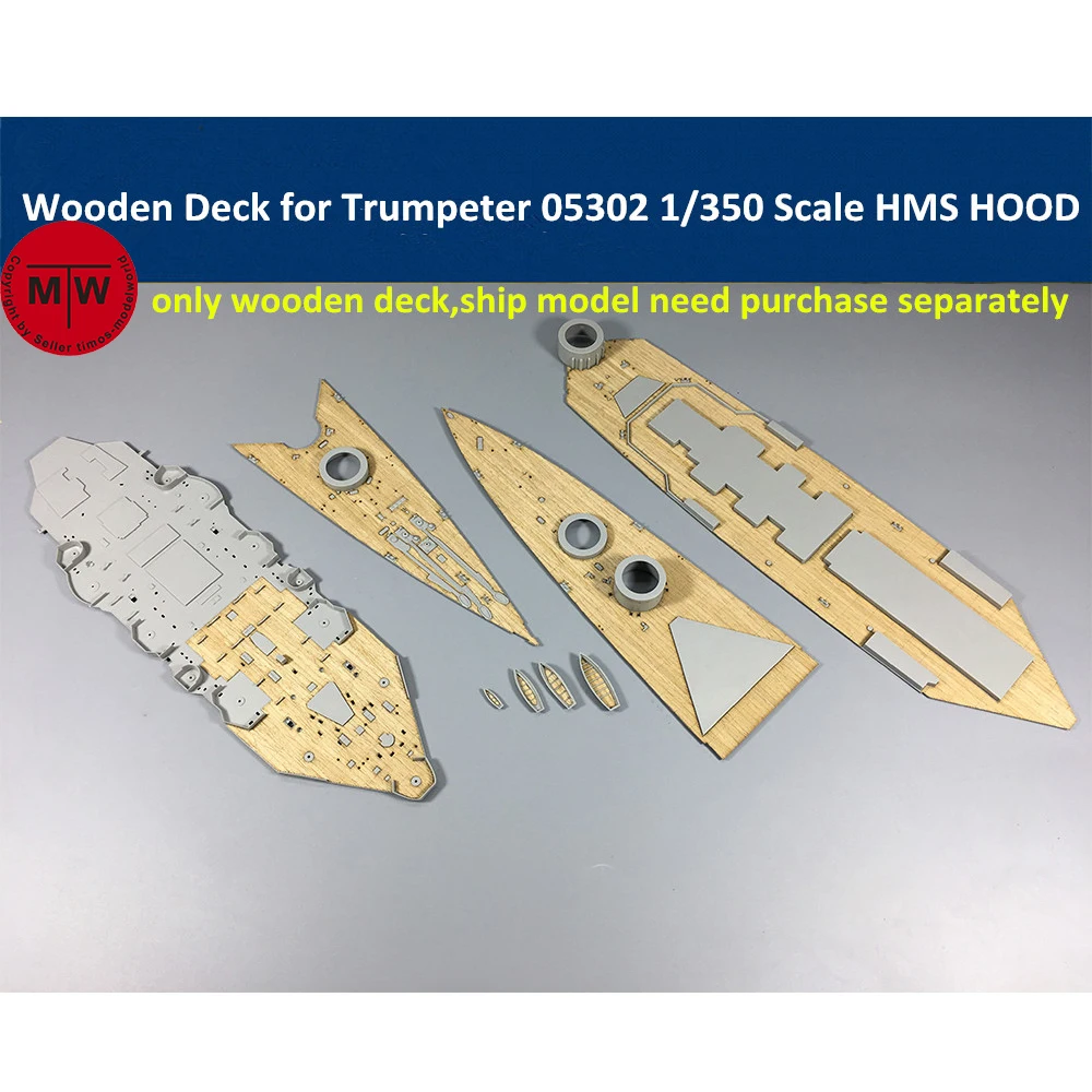 

1/350 Scale Wooden Deck for Trumpeter 05302 HMS HOOD Ship Model CY350007