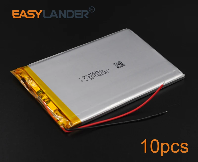 

10pcs/Lot 3.7V 3000mAh 416290 Polymer Li-ion Battery For Bluetooth Notebook Tablet PC iPAQ E-Book Power Bank Portable PDA DVD