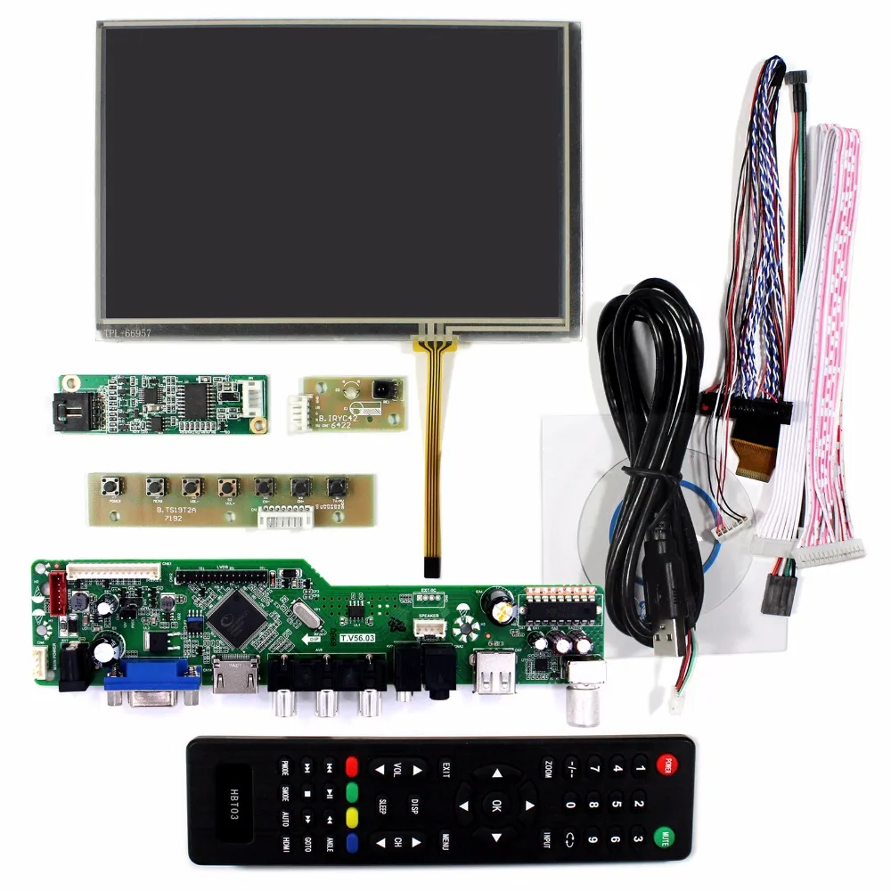 TV HD MI VGA AV USB AUDIO LCD Control Board With 7inch 1280x800 N070ICG-LD1 Touch LCD