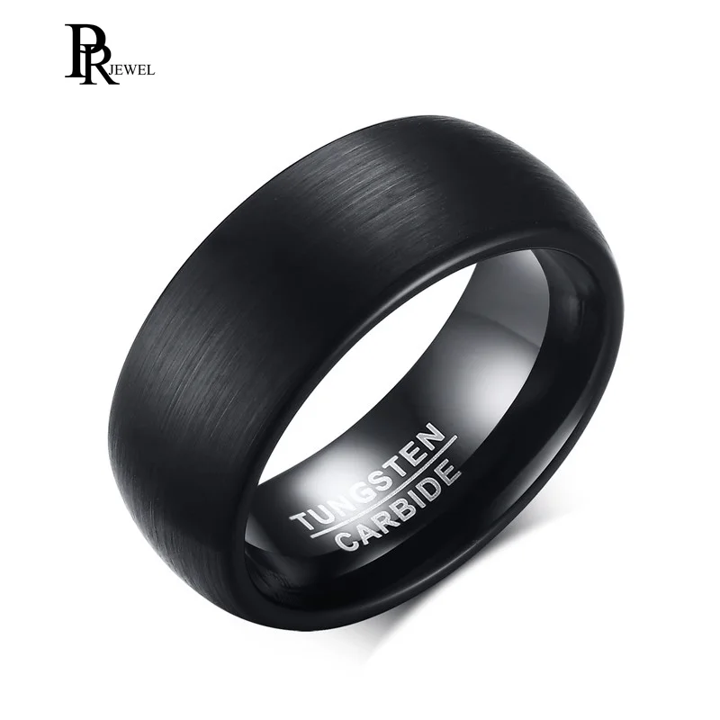 Top Quality Black 100% Tungsten Carbide Wedding Ring for Men Matte Finished Comfort Fit US size 7 8 9 10 11 12