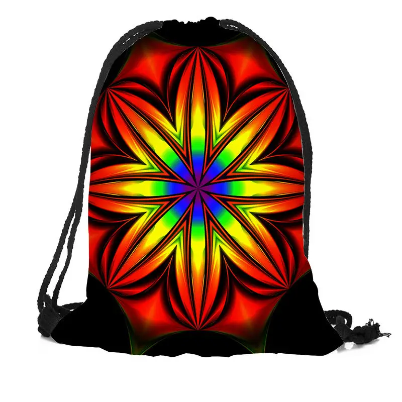 

New Mandala Printing Backpack Travel Beach School Multi-function Drawstring Bag Custom You Image