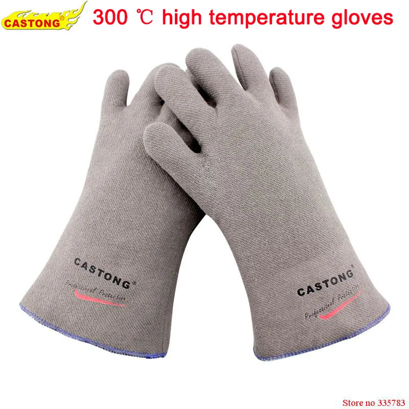 250 degrees heat insulation gloves High temperature resistant gloves to hot flame retardant anti-scald fire Aramid fiber woven