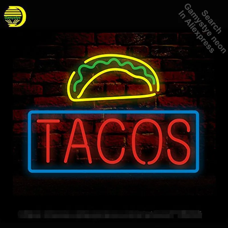 

Neon Sign for Tacos Neon Bulb Sign Business Advertise Neon Tube Sign Commercial Light handcraft Publicidad Lamps Store Displays