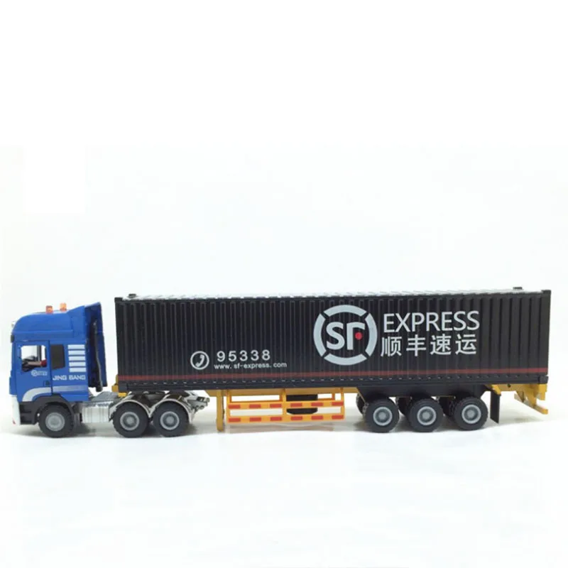 

1:50 Scale Alloy Metal Truck Transport Vehicle Container Shunfeng Semi-Trailer Container Truck Diecast Model Engineering Vehicle