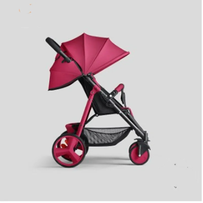 Baby stroller high landscape baby can sit reclining lightweight folding shock absorber four-wheeled push stroller