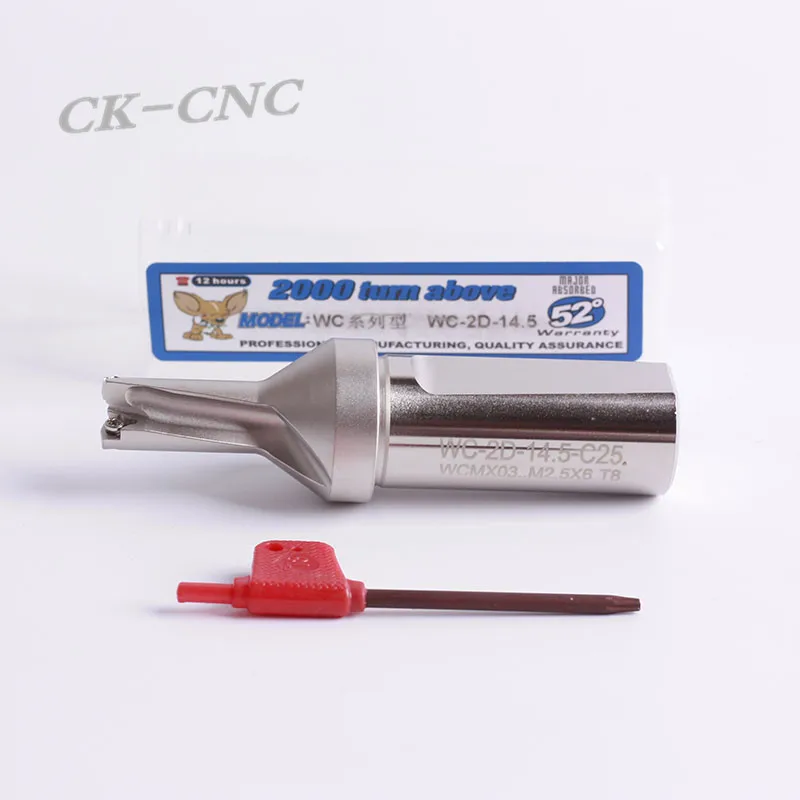 

hight quality WC-14.5-2D C25 U drill indexable drill CNC TOOL 14.5mm-2D Machining length=29mm for WCMX03 insert