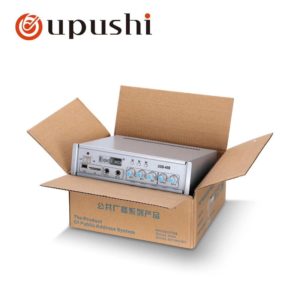 Oupushi 40W piccolo bluetooth amplificatore altoparlante 100V casa amplificatori di potenza audio per la casa sistema di musica di sottofondo