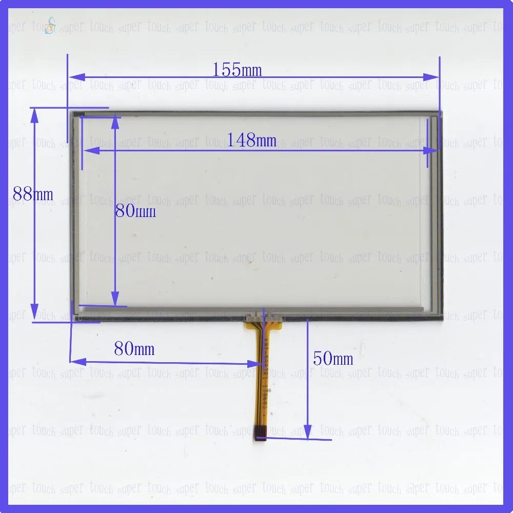 

ZhiYuSun POST KDT-5983-R1 6.2 inch 4-wire resistive touch panel for Car DVD, 155*88 GPS Navigator screen this is compatible