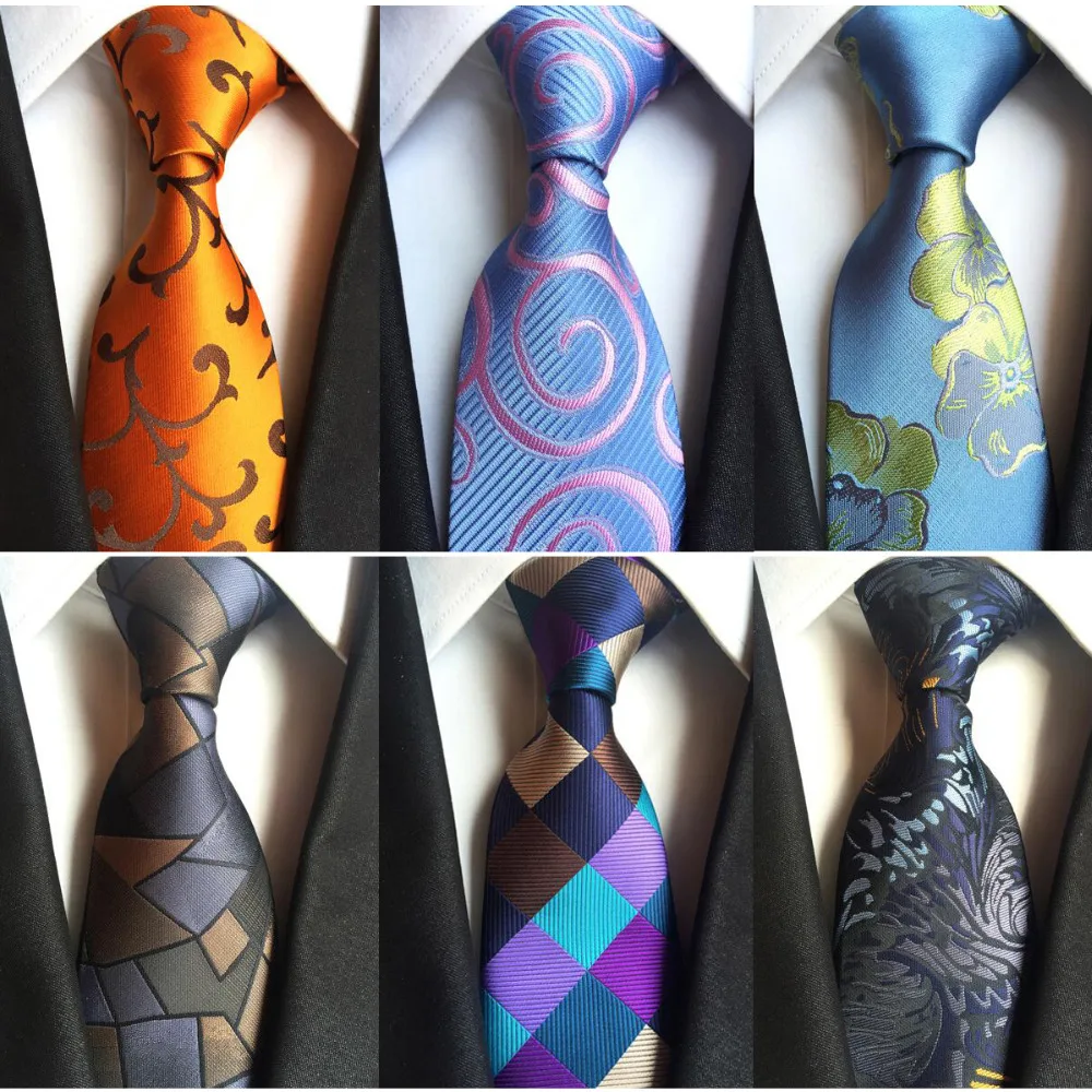 

Ricnais Classic Silk Men Tie Plaid Neck Ties 8cm Green Blue Ties for Men Formal Wear Business Suit Wedding Party Gravatas