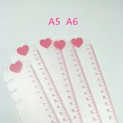 Ruler A5 A6 Love Frosted Planner Agenda Dokibook For 6 Holes Loose Leaf Spiral Notebook Organizer Sketchbook Accessories