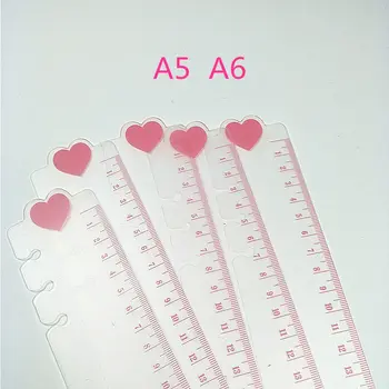 Righello A5 A6 Amore Glassato Planner Agenda Dokibook Per 6 Fori Sciolto Foglia Notebook A Spirale Organizzatore Sketchbook Accessori