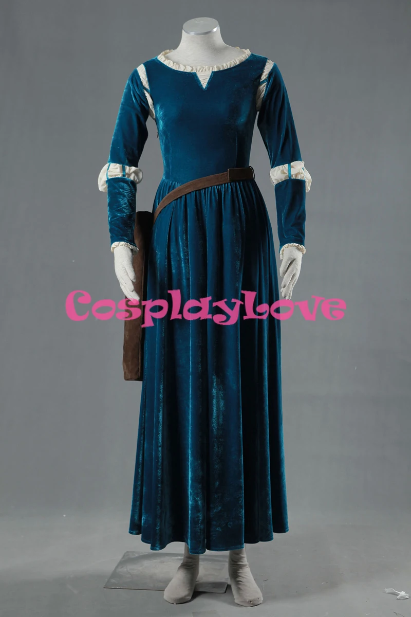 

Stock Merida Cosplay Costume Dress From Movie Brave High Quality For Adult Kid Party Halloween Carnival Custom Made