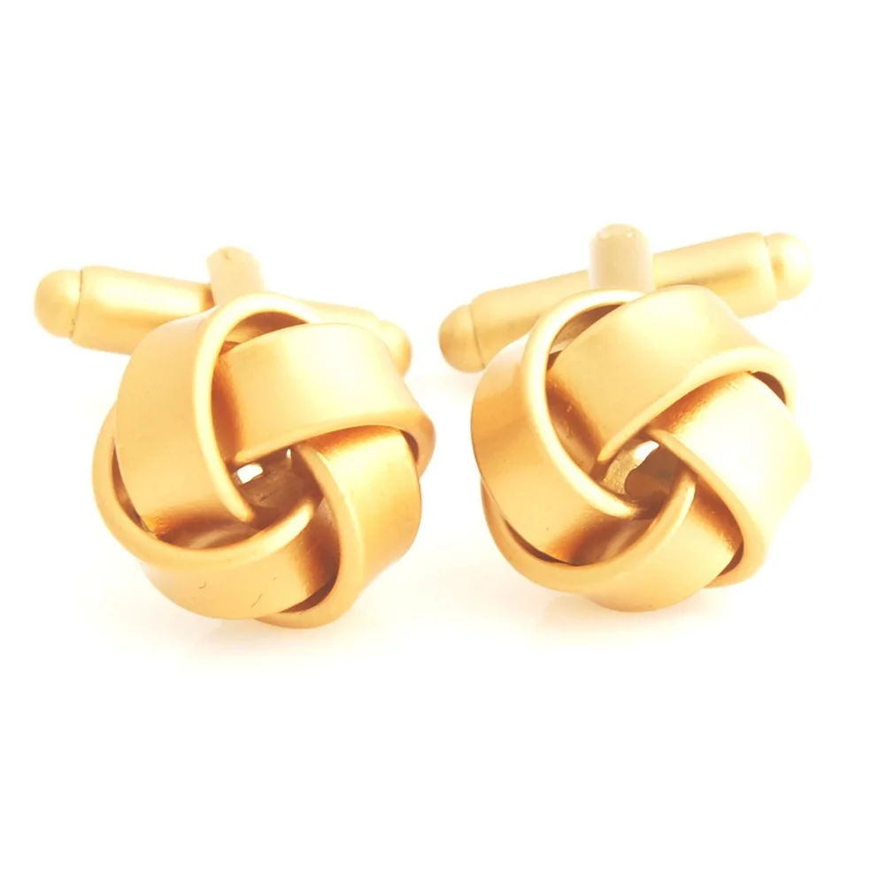 YH-001 Classic Pure Metal Knot Cufflinks - Factory Direct Wholesale