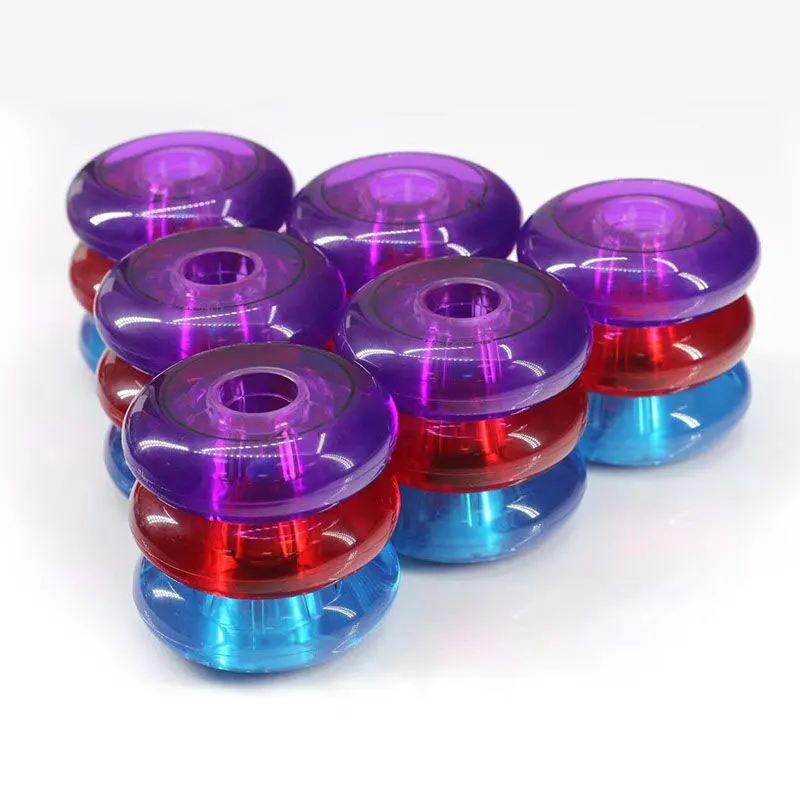 Crystal Skating Wheel Slalom FSK Inline Skates Shoes 83A Blue Red Purple Green All-meat Transparent for SEBA KSJ WFSC High HV HL