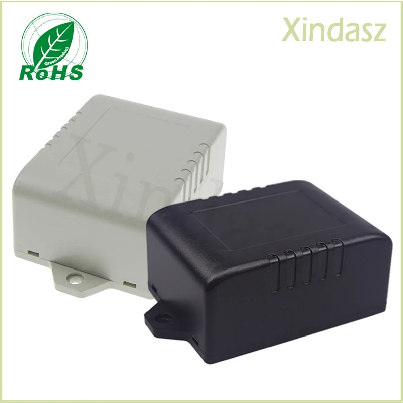 10pcs 60*45*28mm Plastic junction box balck white color case with wiring Shell PCB Case Universal housing for security