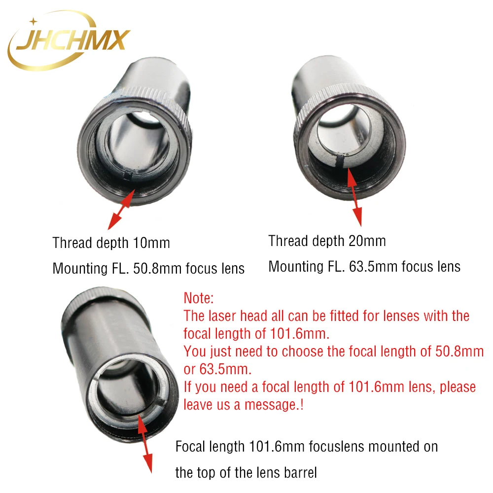 JHCHMX CO2 เลเซอร์ชุดติดตั้ง + 1pc เลนส์โฟกัส + 3pcs Dia.25 Si กระจกสะท้อนแสงสำหรับ co2 เครื่องแกะสลัก