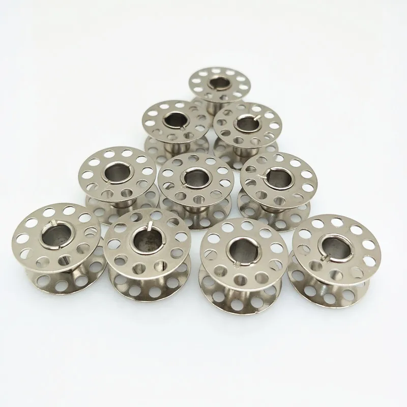 High Quality 10PC Metal Bobbins Spool Sewing Craft Tool Stainless Steel Sewing Machine Bobbins Spool for Brother 5BB5553