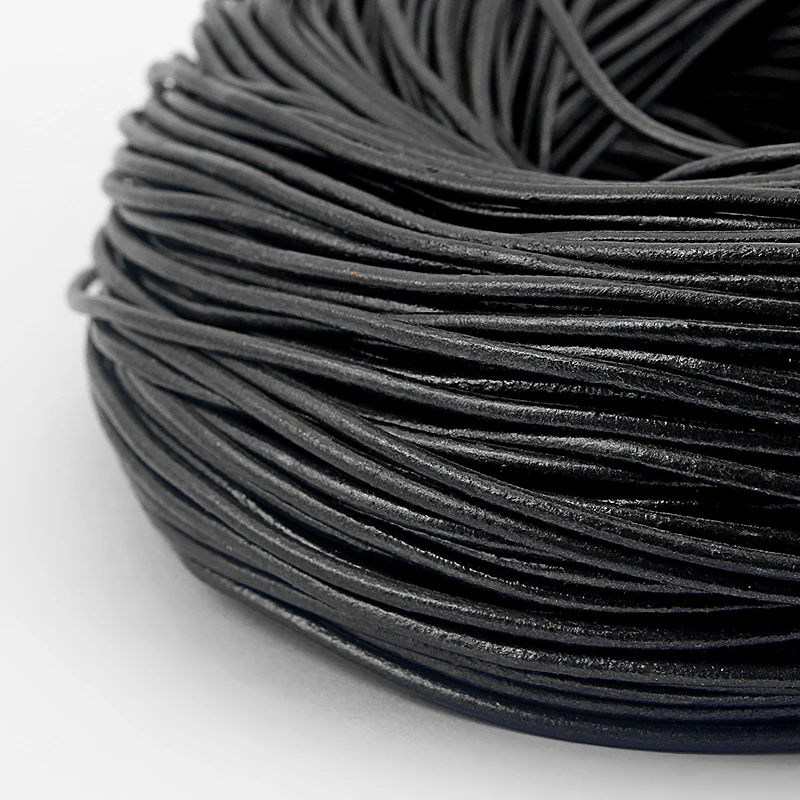 10meter Multi-Color 2mm Round Genuine Leather Thong Cord Rope String For DIY Bracelet Necklace Jewelry Findings Accessories