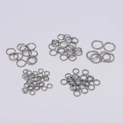 200pcs/Lot 4 5 6 8 10mm Stainless Steel Open Jump Rings Split Rings Connector For jewelry making Findings Accessories Supplies