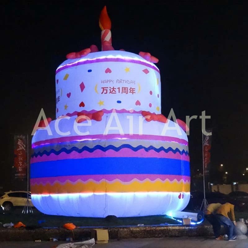 Customized Inflatable Double Cake Model for Celebration Decoration, Factory