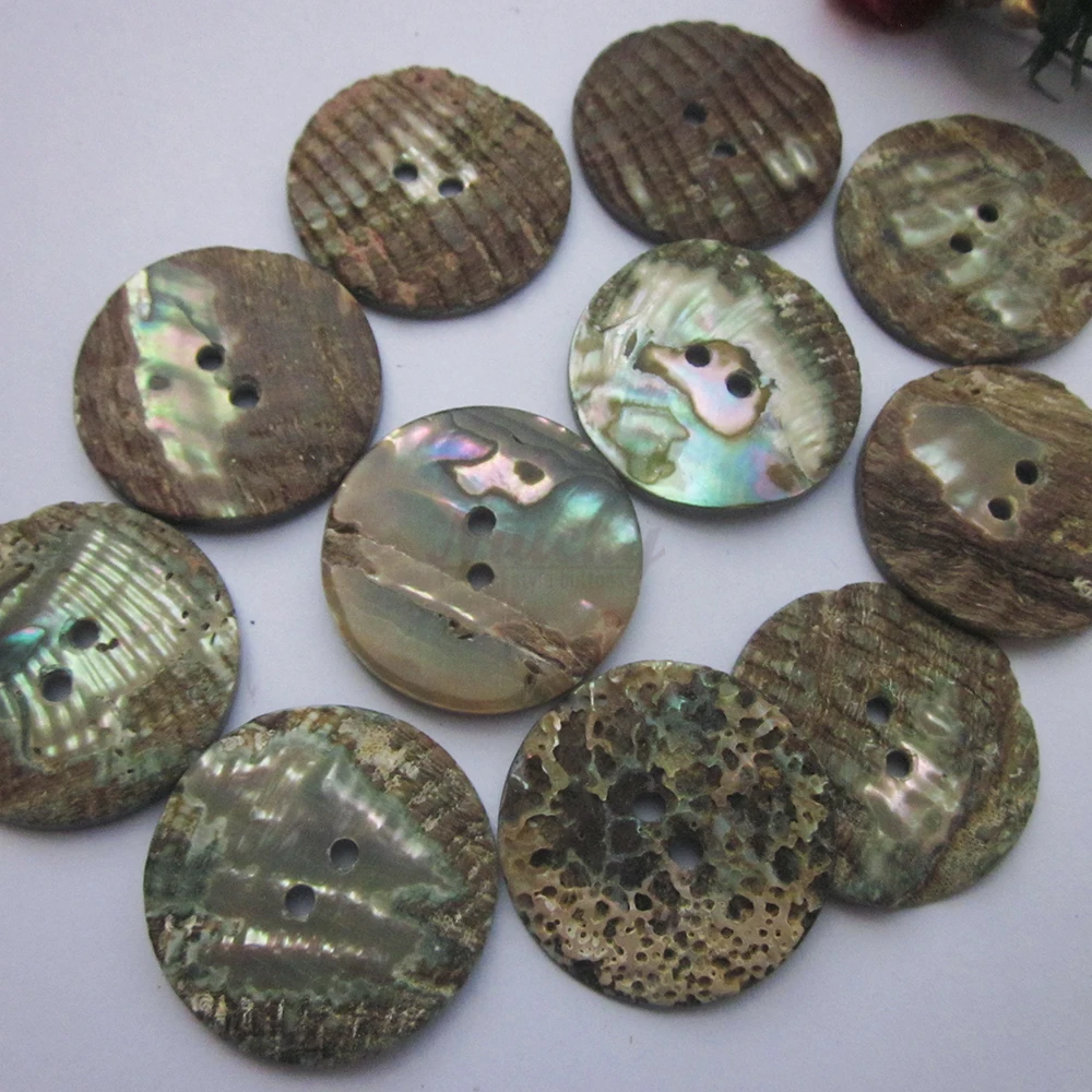 Niucky 28mm 30mm 2 holes big natural dark abalone shell button for sewing High quality shell decorative accessories S0101-053#28