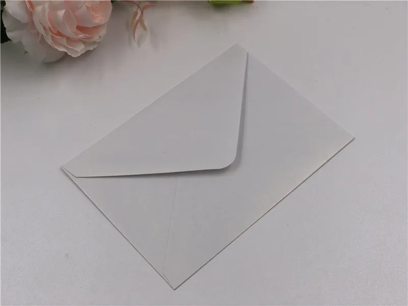 4PCS Sqaure /Rectangle Pearl envelopes 4 wedding/greeting invitation card RSVP Ivory/White/Light pink/ Gold Burgundy Gray Blue