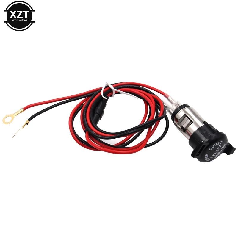 12V 24V 120W Cigarette Lighter Waterproof Power Motorcycle Boat Car Cigarette Lighter Socket Plug With Fuse & Wire