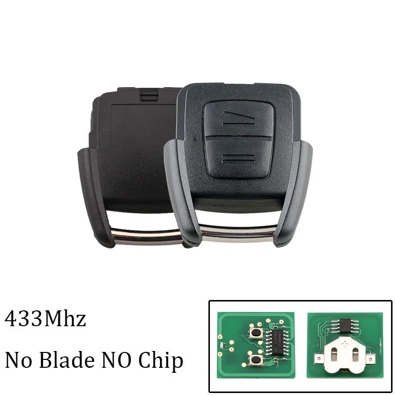 QWMEND 2Buttons Remote key 433Mhz Transponder ID40 Chip For Opel Vauxhall Vectra Zafira OP1 24424723 HU43 HU100 YM28 HU46 Blade