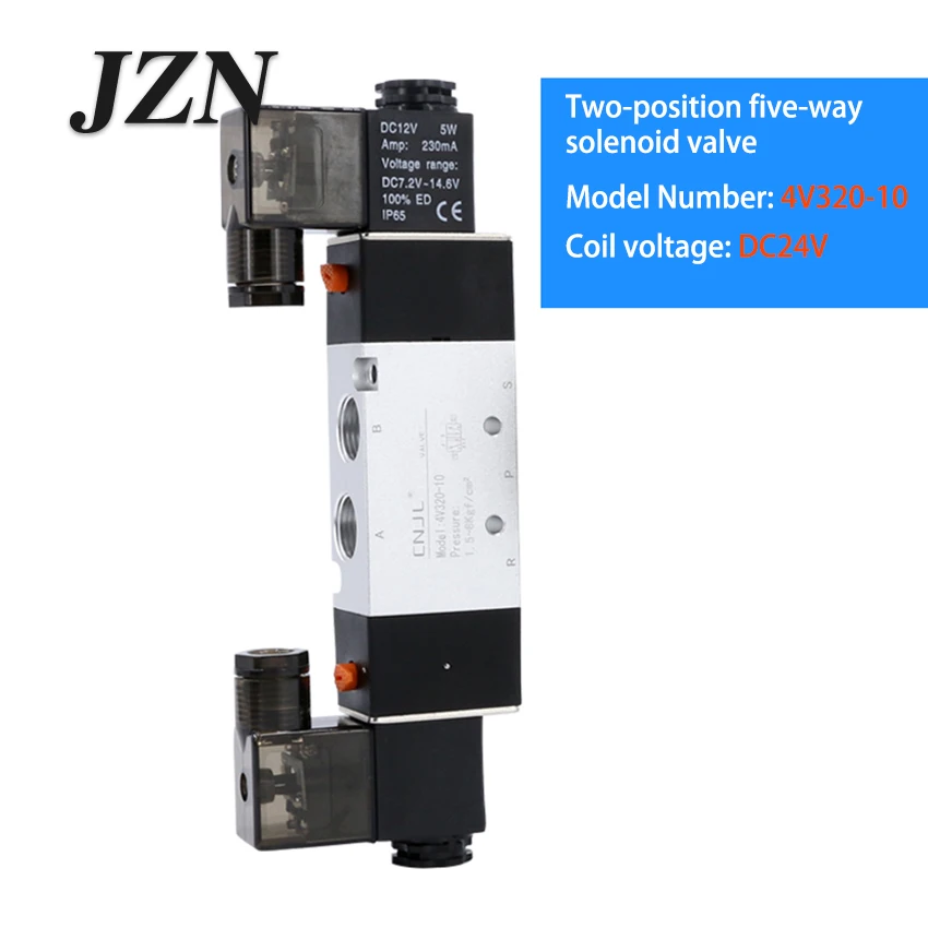 ( 1 PCS ) 4V320-10 solenoid pneumatic valve cylinder commutation control double coil two five-way