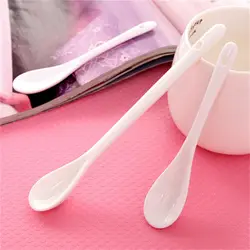 Multifunctional White Porcelain Spoons Mini Kitchen Ceramic Tea Coffee Sugar Dessert Spoon Ice Cream Spoon Kitchen Accessories