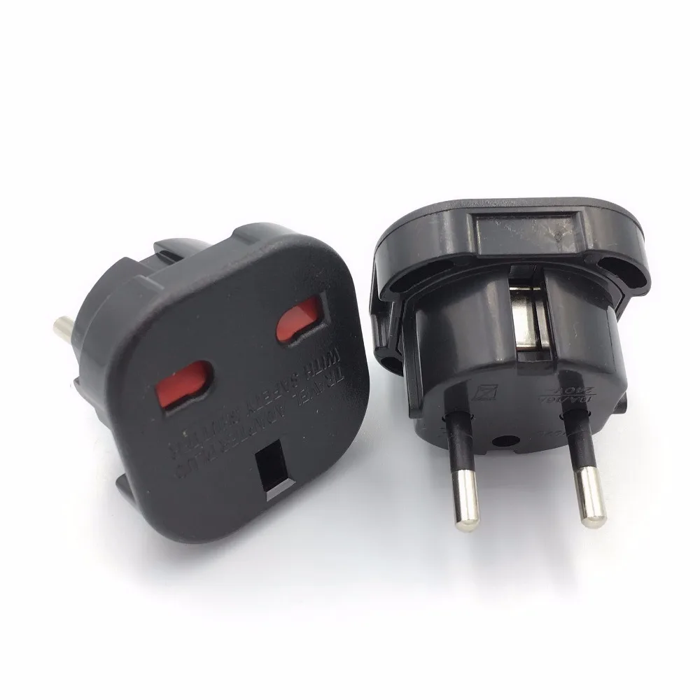 1szt Adapter gniazda z Wielkiej Brytanii do UE 220V Euro Travel Plug Converter AC Wall Charger Power Adapter UK British Adapter Electrical Outlets