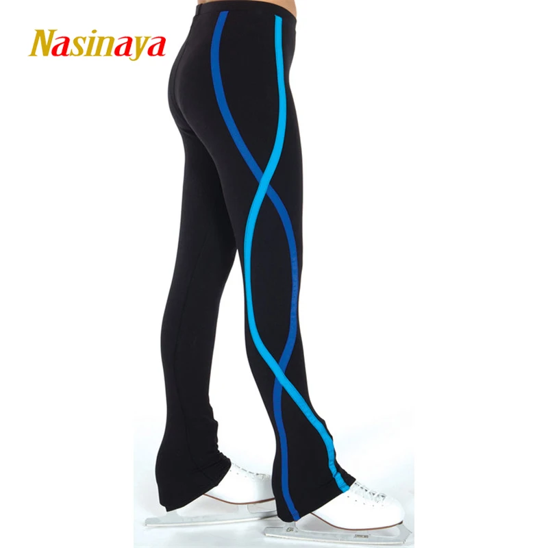 Pants Women's Figure Skating Training Competition Pants Patinaje Tight Fit Warm Artistic Gymnastics Black Blue