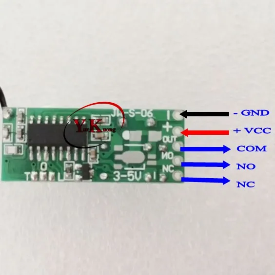 DC12V 2A Relay 1 Channel Way Remote Control Switch LED Buzzer Mini motor Power Wireless Switch Output 0V Switching NO COM NC ASK