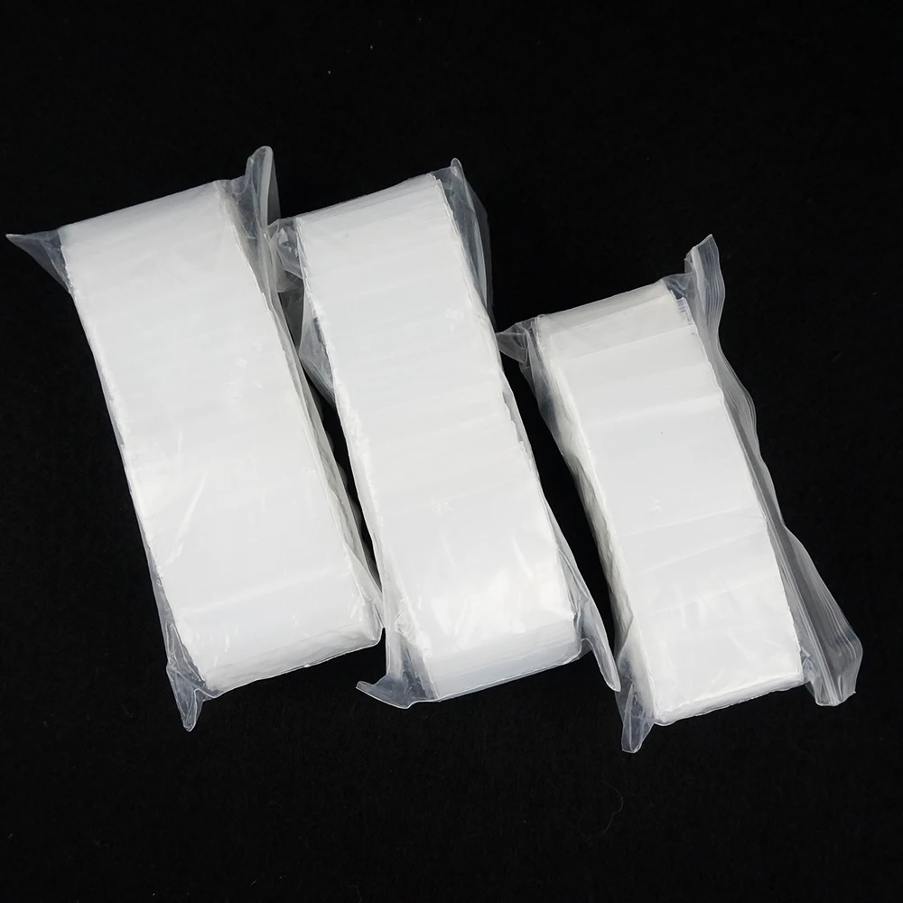 5x7cm 500pcs Extra Thick Transparent PE Ziplock Bags Plastic Food Grade Pouch Zipper Reusable Small Accessories Storage Package