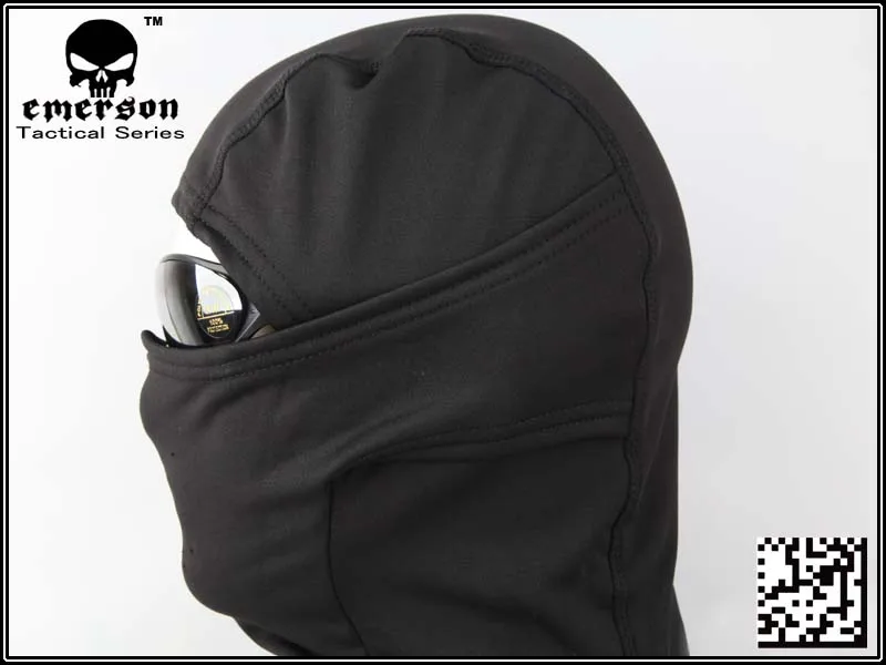 

emersongear-Fleece Warmer Hood, Combat Tactical Full Face Mask, Black EM6631A