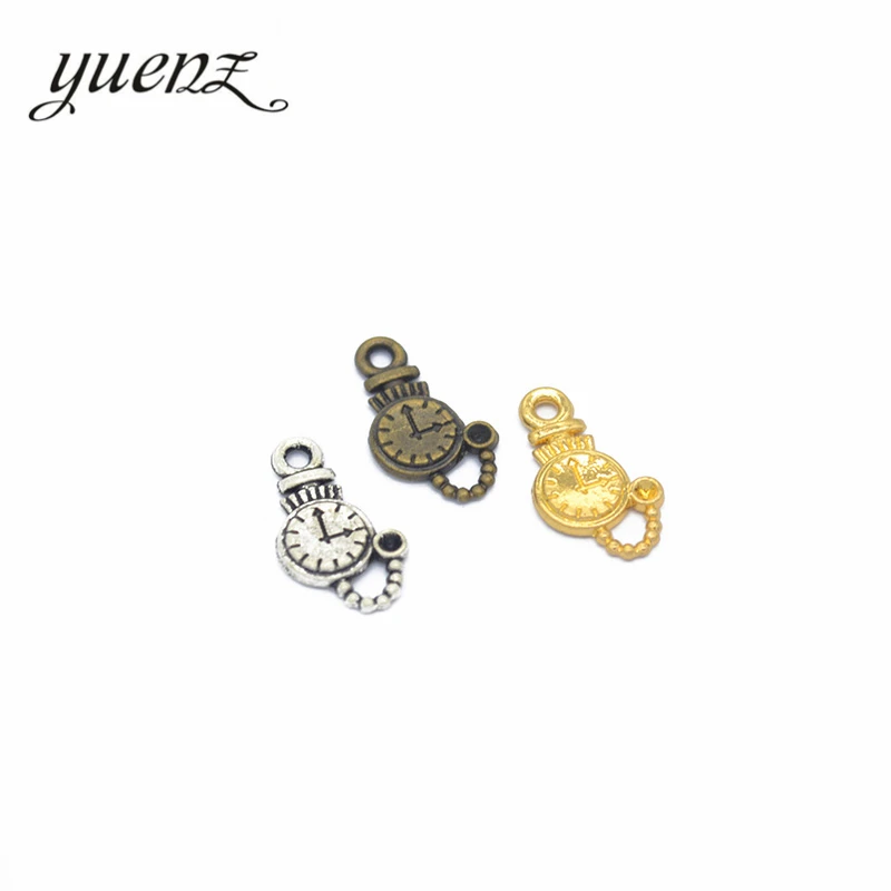 

YuenZ 50pcs 4 colour Alloy Metal Antique Sliver bell Charm Jewelry Making DIY Handmade Craft 16*8mm J161