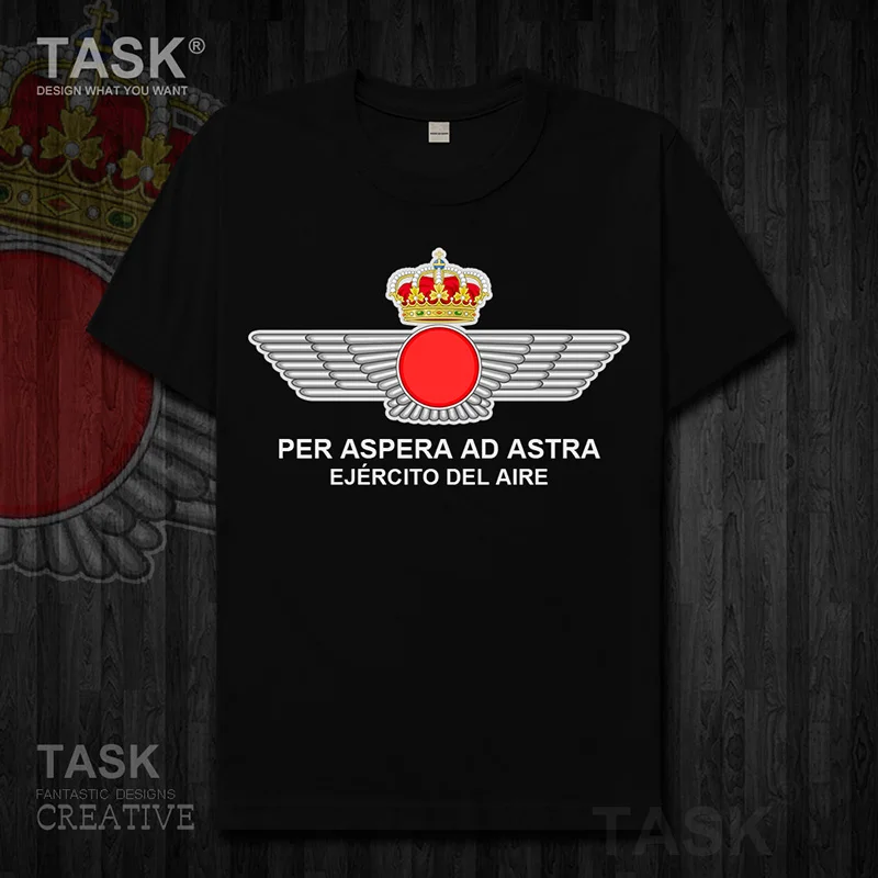 Air Force Kingdom of Spain Espana ESP Short sleeve new Tops t shirt summer Fashion country cotton   Tactical  01