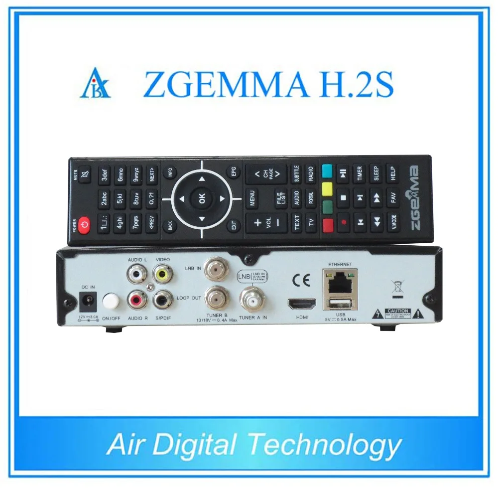 Zgemma h.2s schnell laufender CPU-Satelliten empfänger Twin-Tuner dvb s/s2