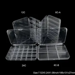 Aventik Polycarbonate Fly Fishing Fly Box Four Different Multi-compartment Options Great Pocket Size 7.52X5.24X1.08inch Fishing