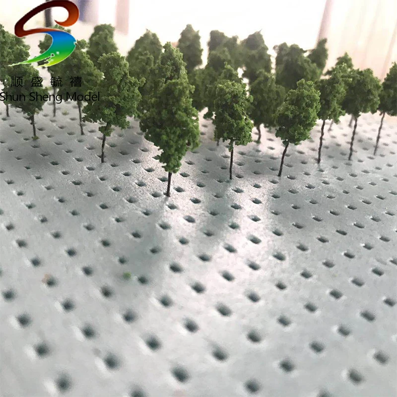 100pcs H:25mm Mini   Pine Tree  Scale Model Wire middle Green Color Tree For Train Layout Set