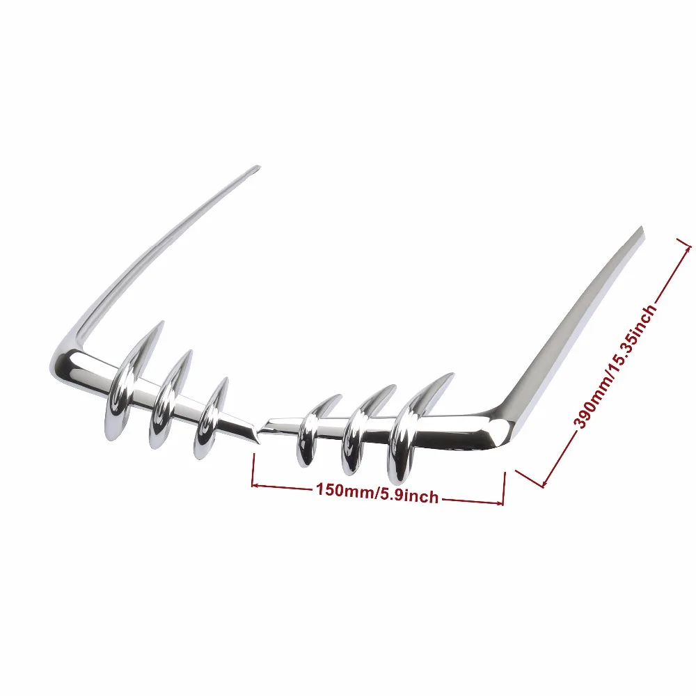motorcycle Chrome ABS Saddlebag Lid Accents For harley 93-13 Touring with Hard Bags 8646