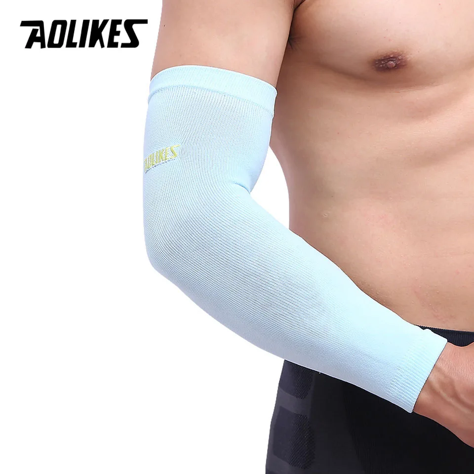 AOLIKES 1PCS Elastic Basketball Tennis arm Sleeve Armband Soccer Volleyball Elbow Protector Pain Band