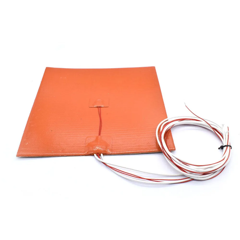 24V Silicone Heater pad 800W 400*400MM Silicone Heated Bed 3M adhesive Heating Pads for CR10 S4 3D Printer hotbed parts