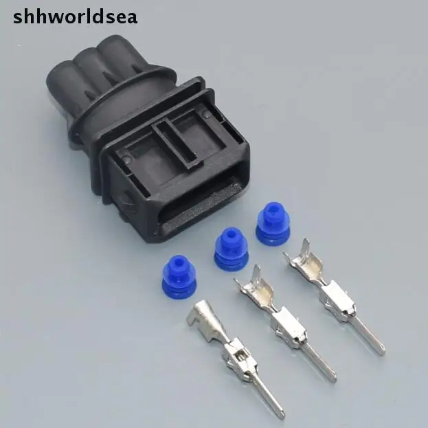 Shhworldsea 10Kit 3Way 3.5MM Car Fuel Injector Socket Plug MULTIPLE Male CONNECTORS JUNIOR POWER TIMER CONNECTOR