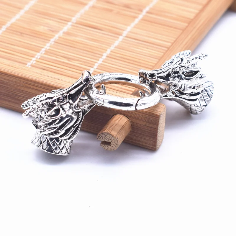 1 set  Retro Dragon head Clasps for Bracelet end connection fastener DIY Jewelry Making Inner Size 8mm