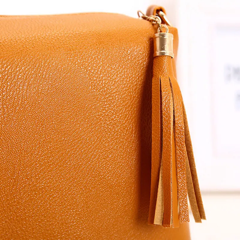 REPRCLA Fashion brand designer women bag soft leather fringe crossbody bag shoulder women messenger bags candy color A866