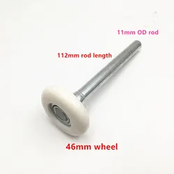 Electric garage door wheel 46mm Dia small white wheel roller nylon roller track wheel 12 cm length